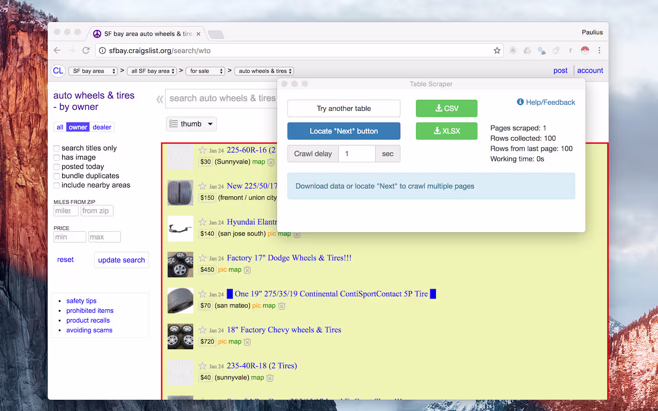 اکستنشن Data Scraper