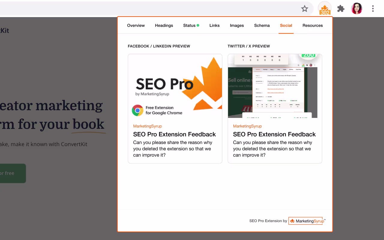 افزونه SEO Pro برای گوگل کروم